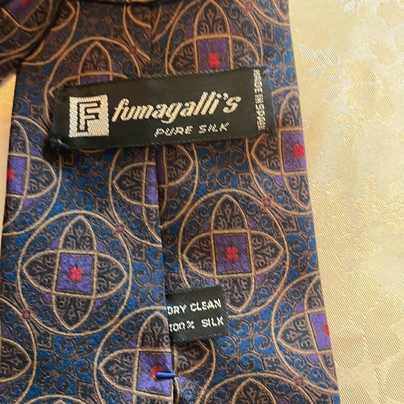 FUMAGALLI’S 100% Sillk Multi-Color Men’s Tie** - Picture 3 of 3